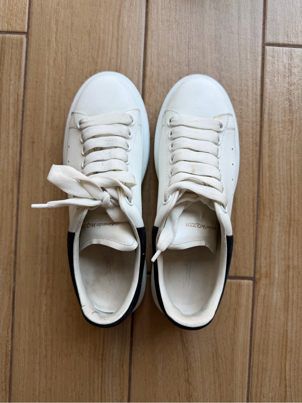 Alexander McQueen white and Black Low-Top Sneakers